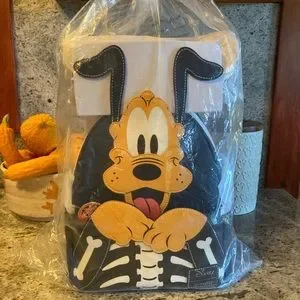 Disney | Bags | Disney Loungefly Pluto Skeleton Glow In The  display picture 3